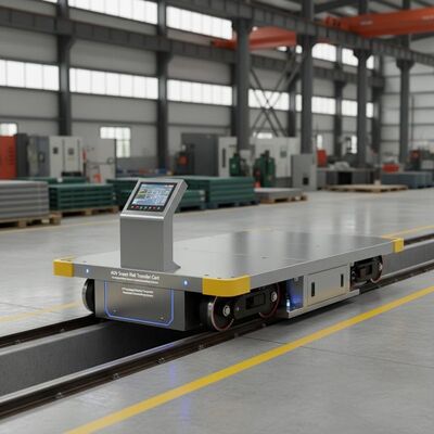 10 ton yükleme kapasitesi, 30m/min transfer hızı ve endüstriyel otomasyon için pil ile çalışan AGV Akıllı Demiryolu Transfer Arabası